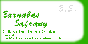 barnabas safrany business card